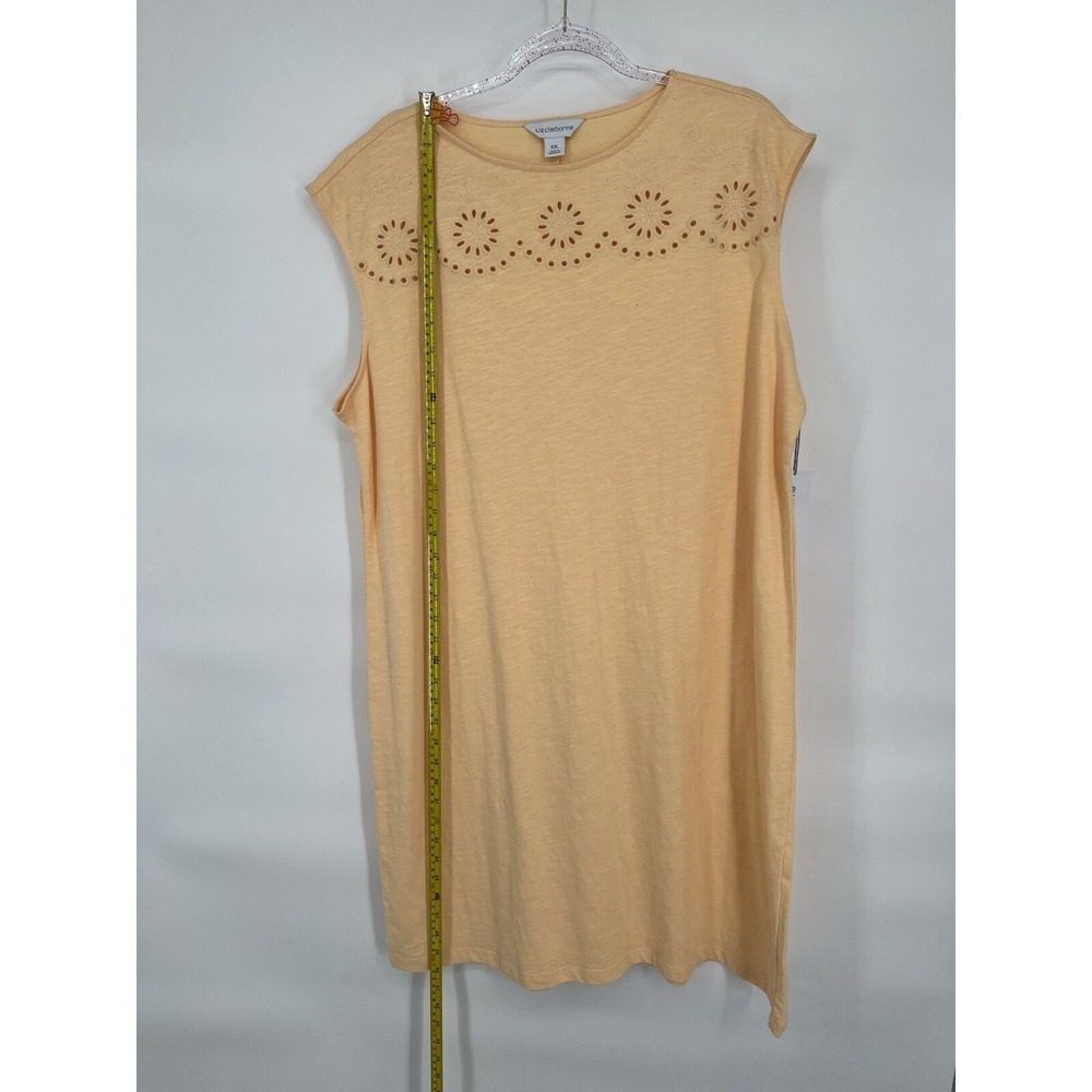 NWT Liz Claiborne Apricot Peach Sleeveless Dress Womens Size XXL 2XL Org $64